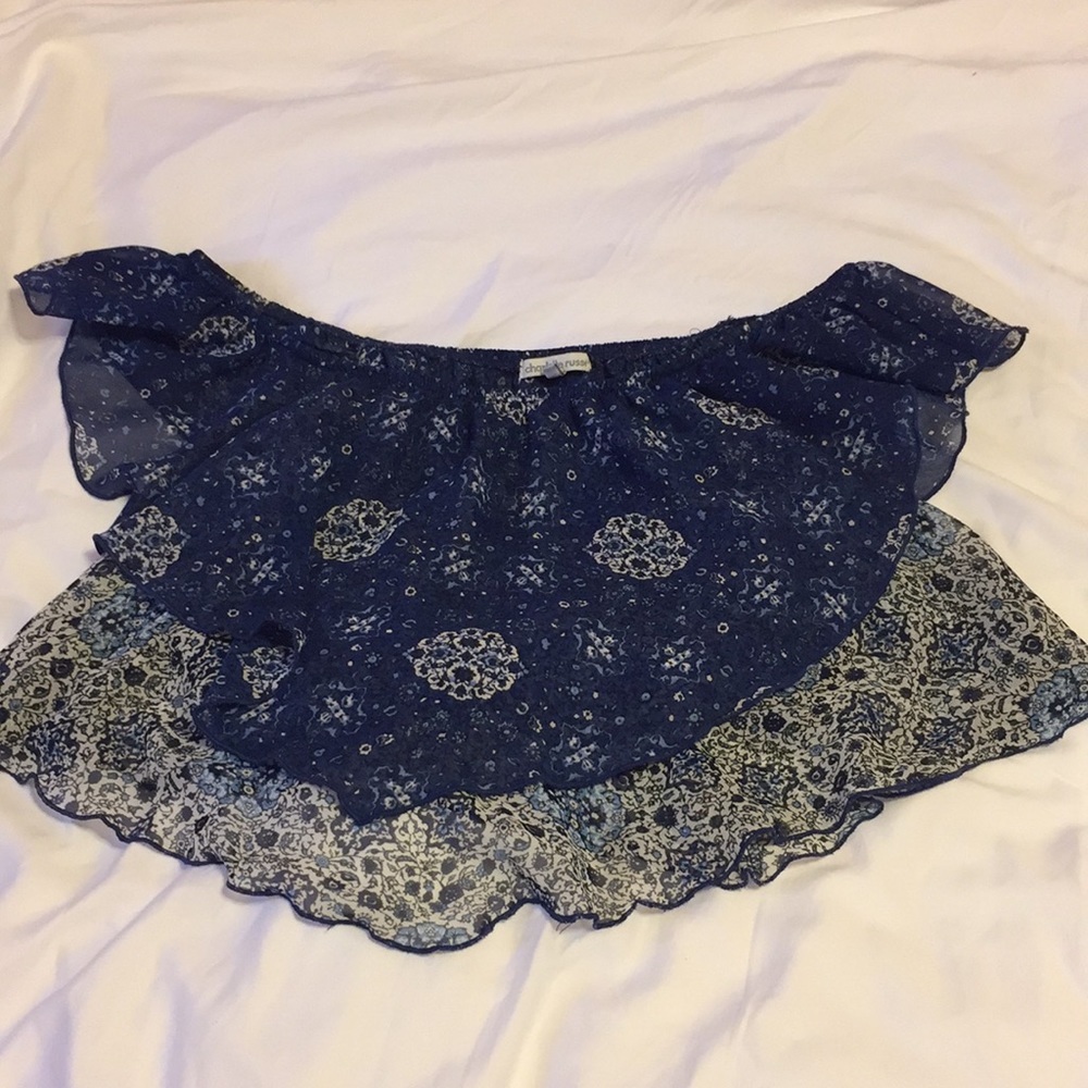 Charlotte Russe off the shoulder belly top